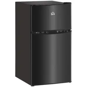 Adrinfly 763333324440 19.75 Inch 3.5 Cu. Ft. Retro Mini Refrigerator In Black With Freezer