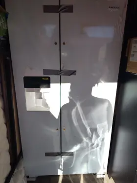 502.1 Amana Refrigerator White French Doors Slightly Used