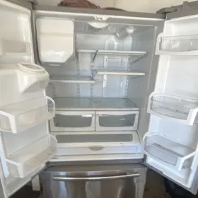 Af12539ermoo Amana French Door Refrigerator Stainless Steel Ice Maker Freestanding 3 Doors 2 Drawe