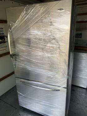 Amana Arb8057csr 19.8 Cu. Ft. Easyreach Bottom Freezer Refrigerator #arb8057csr 70x36x28