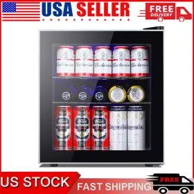 W580042  Antarctic Star 60can Beverage Fridge Wine Soda Beer Cooler For Home Bar 1.6cu.ft