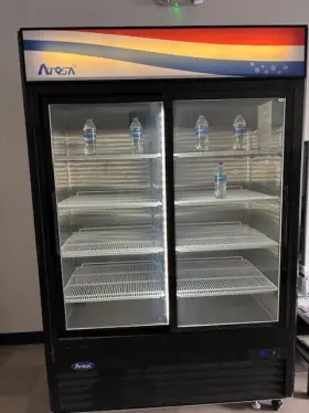 Mcf8727gr Atosa Bottom Mount Glass Door Refrigerator