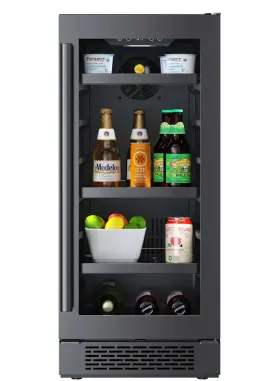 Abr152blss Avallon 15 Inch Black Stainless Steel 86 Can Beverage Center -