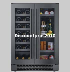 Avallon Awbc241ggfdblss 24 Inch Black Stainless Built-in Wine And Beverage Cooler