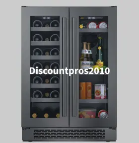 Awbc241ggfdblss Avallon 24 Inch Black Stainless Built-in Wine And Beverage Cooler