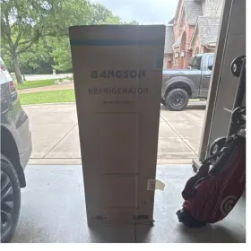 59.6x58x150cm Bangson Us-bsr-611 Freestanding Refrigerator Brown New