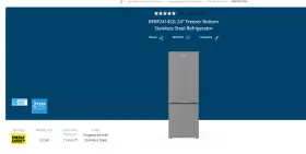 Bfbf2414s Beko Stainless Steel Refrigerator #bfbf2414s