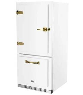 Big Chill Bc19bfcrbbi2cw 30 Inch Classic White Fridge With Icemaker Nib #157672