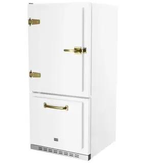 Bc19bfcrbbi2cw Big Chill 30 Inch Classic White Fridge With Icemaker Nib #157672