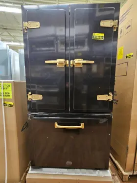 Bc22bfbb1 Big Chill 36 Inch Signal Black Cd French Door Refrigerator Nob #159860