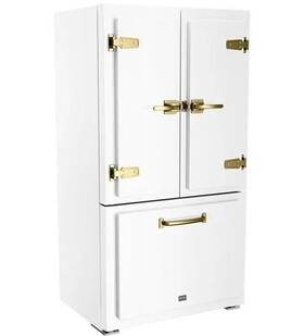 Big Chill Bc22bfbbcw 36 Inch Classic White Cd French Door Refrigerator Nib #159869