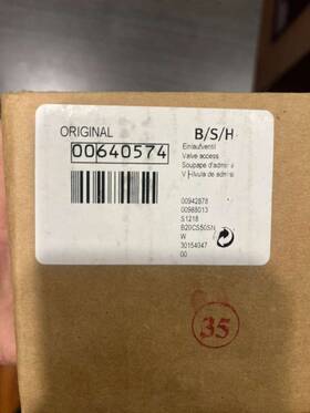Bosch 00640574 New Open Box Refrigerator Valve Access