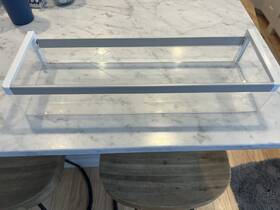 Bosch 20002475 30 Inch Built In Refrigerator Bottom Door Tray Part Cracked Acrylic