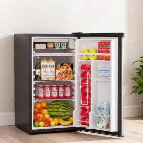 33472wr45sy4am Brisunshine 3.2 Cu Ft Mini Refrigerator With Freezer Single Door Energy Saving Silver