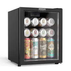 Furoxfl9ikn Brisunshine 28 Can Beverage Fridge 43-64 F Quiet Cooler Mini Black