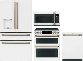 Cvm517p4rw2 Cafe Package Matte White Refrigerator Electric Range Dishwasher Microwave