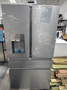 Cve28dm5ns5 Cafe Modern Glass Collection 36 Inch Smart 4door Frenchdoor Refrigerator