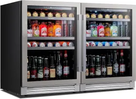 Clf-bs24r Calefort Caftlefort 48 Inch Dual Zone Beverage Refrigerator Hold 360 Can Freestanding/built-in
