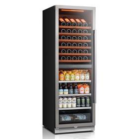 Calefort Clf-wbd428l Caftlefort 24 Inch Wine And Beverage Cooler Fridge Dual Zone 77 Bottle 185 Can 34-65 F
