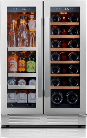 Clf-wf24 Calefort Caftlefort 24 Inch Wine Fridge Beverage Cooler Dual Zone 60 Can 20 Bottle 36 F-72 F Clf-wf24 Calefort Caftlefort 24 Inch Wine Fridge Beverage Cooler Dual Zone 60 Can 20 Bottle 36 F-72 F
