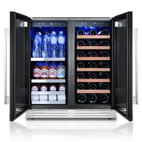 Clf-wf30 Calefort Caftlefort 30 Inch Wine Beverage Fridge Cooler Home Kitchen 80 Can 33 Bottle 36-72 F