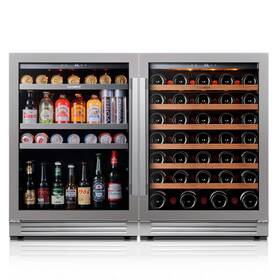 Calefort Clf-ws24r Caftlefort 48 Inch Wine Fridge Beverage Cooler Soda Home Bar Bundle 220 Can 61 Bottle