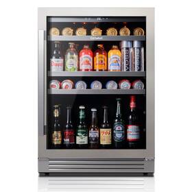 Calefort Eb-clf-bs24-23us Caftlefort 24-inch 180-can Beverage Fridge 34 F-54 F Glass Door With 3 Led Light