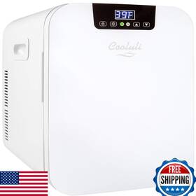 Cooluli B07jcbg524 20 Liter Mini Fridge Temperature Control - White Thermoelectric Cooler