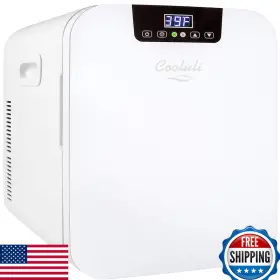 B07jcbg524 Cooluli 20 Liter Mini Fridge Temperature Control - White Thermoelectric Cooler