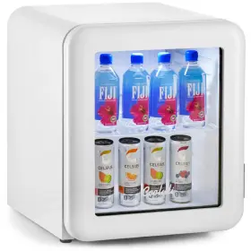 Cbcg1.7w Cooluli Decor 1.7 Cuft Glass Beverage Cooler - Compact Mini Fridge For