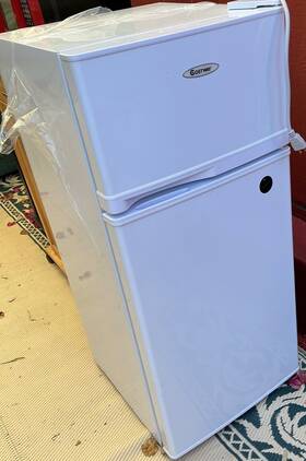 Costway Ep22756wh Compact Small Refrigerator With Good Freezer Compartment And Lots Of Shelves