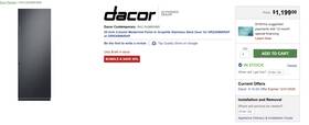 Dacor Rac30amrhms 30 Inch Column Modernist Panel In Graphite Stainless Steel Door For Drz30980rap