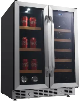 Cwb1760fd Edgestar 24 Inch W 17 Bottle Wine And 53 Can Beverage Cooler - Stainless