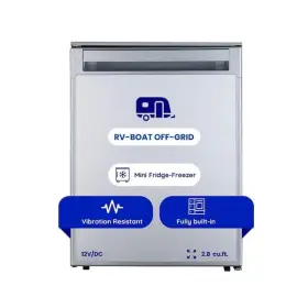 Equator 747037112282 2.8 Cu. Ft. 12v/dc Mini-fridge Freezer Stainless Rv Boat Off-grid 2-doors