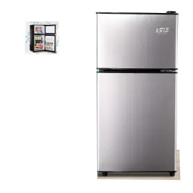 Etsg 699934082727 3.5cu.ft Compact Refrigerator Mini Fridge With 2 Door 7 Level Thermostat Freezer