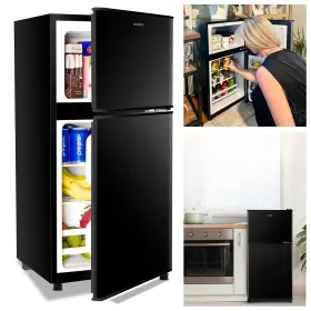 Etsg 699936459459 3.5cu.ft Compact Refrigerator Fridge 2 Door 7 Level Thermostat Removable Shelves