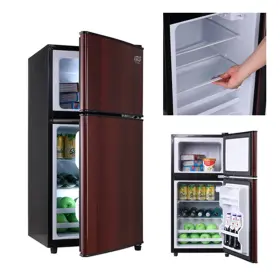 Etsg 699943779458 Compact Refrigerator Mini Fridge Freezer 3.5cu.ft With 2 Door 7-level Temperature