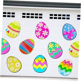Euoloart Lj16pcs6egd001 15pcs 6inch Easter Garage Decoration Magnet Decals Eggs Magnetic