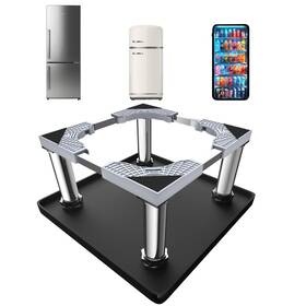 Flamiracle B0fhhm6t7b Mini Fridge Stand With Silicone Mat Adjustable Refrigerator 4 Stainless St