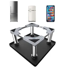 B0fhhnpnp9 Flamiracle Mini Fridge Stand With Silicone Mat Adjustable Stainless Steel Feet 24x24 Dorm A