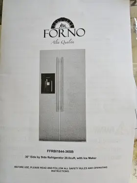 Ffrbl1844-36sb Forno 36 Inch Side By Refrigerator 2.0cuft With Ice Maker