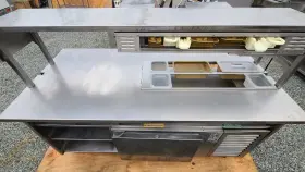 18001643 Franke Heated Prep Table W Under Counter Double Sided Fridge Ingredients Warm