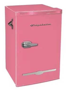 Frigidaire 194026210335 Efr376-pink-com 3.2 Cu Ft Retro Mini Fridge With Side Bottle Opener