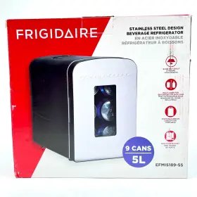 Efm-mis189-ss Frigidaire Stainless Steel Design Beverage Refrigerator 9 Cans Capacity/5l