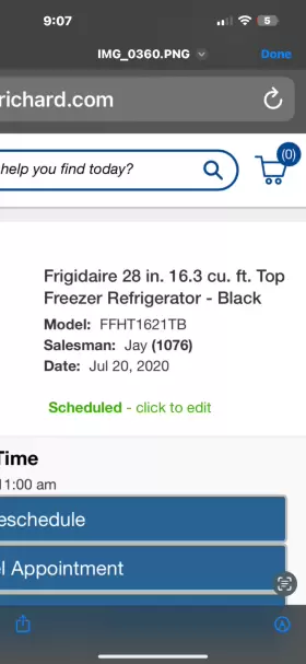 Ffht1621tb Frigidaire 28 Inch 16.3 Cu. Ft. Top Freezer Refrigerator - Black