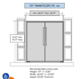 Trmktez2fl75-flat Frigidaire 75 Inch Dual Trim Kit - Flat Design
