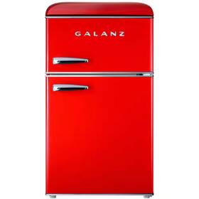 Galanz 313051158119 20 Inch 3.1 Cu. Ft. Retro Top Freezer Refrigerator Hot Rod Red Energy Star