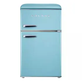 Galanz 445034569582 20 Inch 3.1 Cu. Ft. Retro Top Freezer Refrigerator Bebop Blue Energy Star