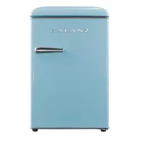 Galanz 445041254259 18 Inch 2.5 Cu. Ft. Retro Single Door Refrigerator Bebop Blue Energy Star