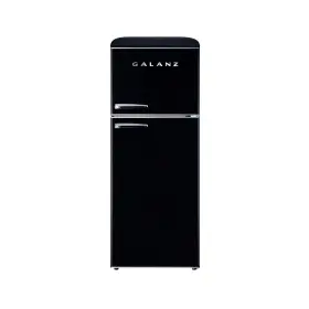 Glr10tbkefr Galanz Retro Refrigerator With Top Freezer Frost Free Dual Door